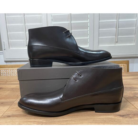 Robert Clergerie Men's Serge-Dese Boots Dark Brown Leather Size 11 US 44 EU NIB - Picture 8 of 13